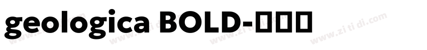 geologica BOLD字体转换